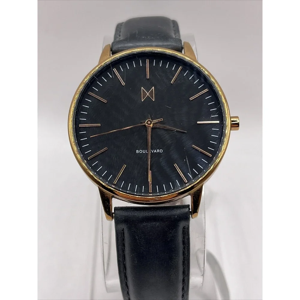 MVMT Boulevard Santa Monica Women's Watch Rose Gold Tone Black-  New Battery‎